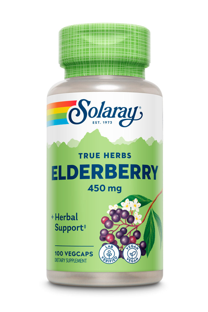 Elderberry Berries + Flowers 450mg 100 Count