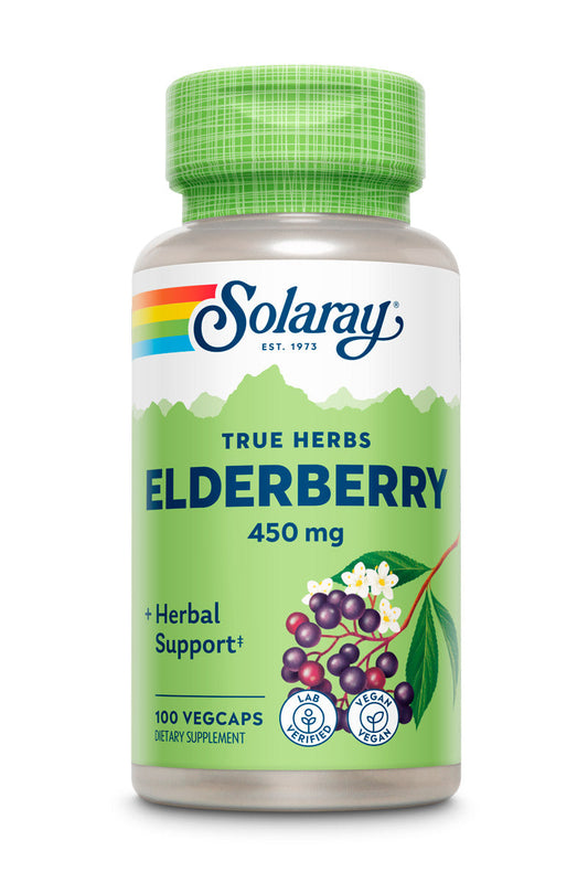 Elderberry Berries + Flowers 450mg 100 Count