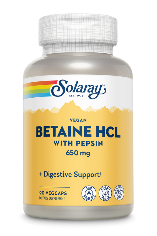 Vegan Betaine HCL W/Pepsin 90 Count