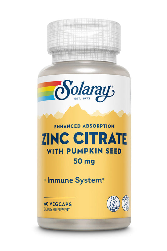 Zinc Citrate W/Pumpkin Seed 50mg 60 Count