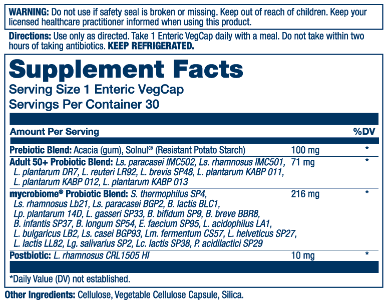 Complete Probiotic Adult 50+ 30 Count