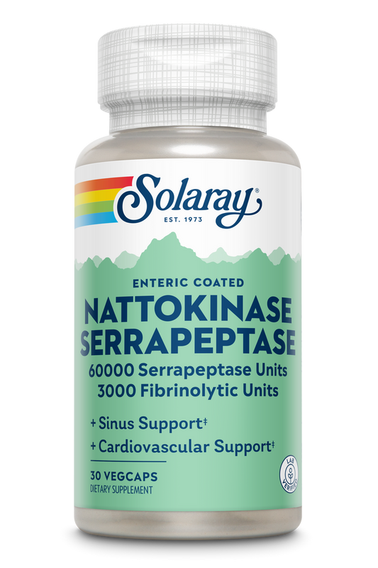 Nattokinase + Serrapeptase (Enteric Coated) 30 Count