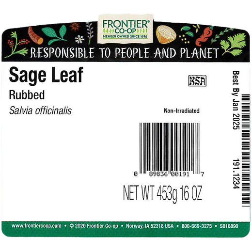 Sage Leaf Rubbed (Bulk)