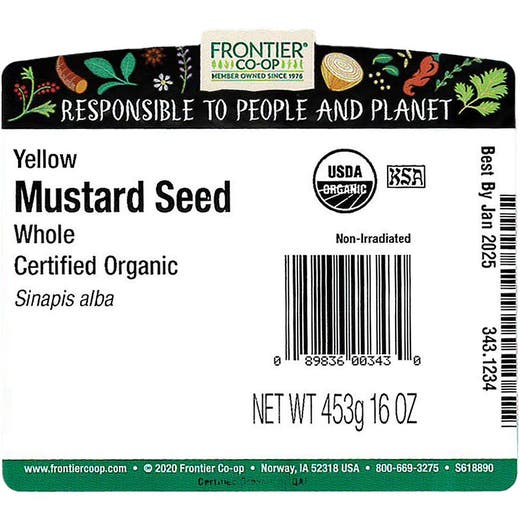 Yellow Mustard Seed Whole Organic