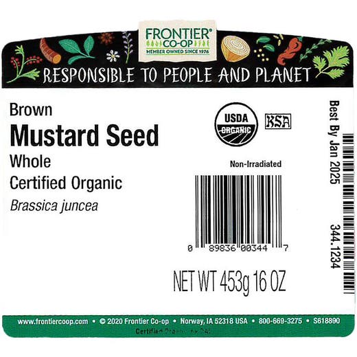 Mustard Seed Brown Whole Organic