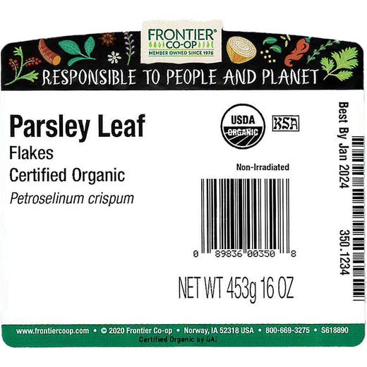 Parsley Leaf Flakes Organic