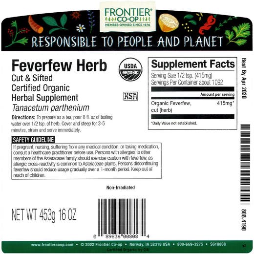 Feverfew Herb Cut & Sifted C/O