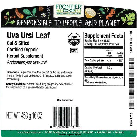 Uva Ursi Leaf Whole Organic