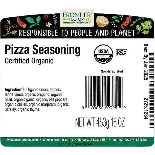 Pizza Seasoning (Bulk) Organic