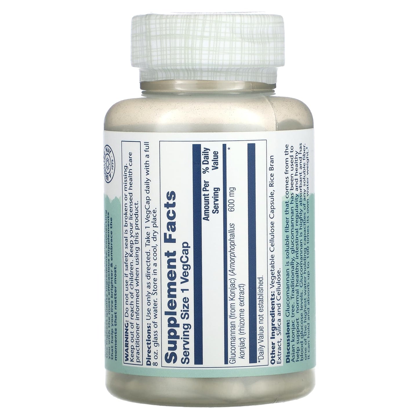 Glucomannan 600mg 100 Count
