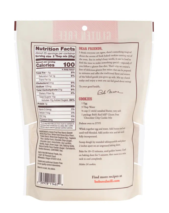 Gluten Free Chocolate Chip Cookie Mix