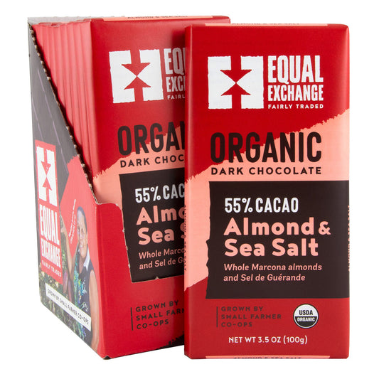 Organic Dark Chocolate Almond Sea Salt 3.5oz.