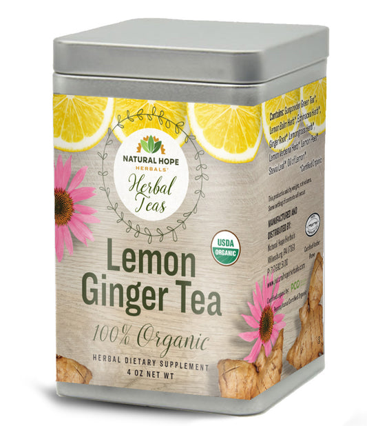 Lemon Ginger Tea Organic 4oz.