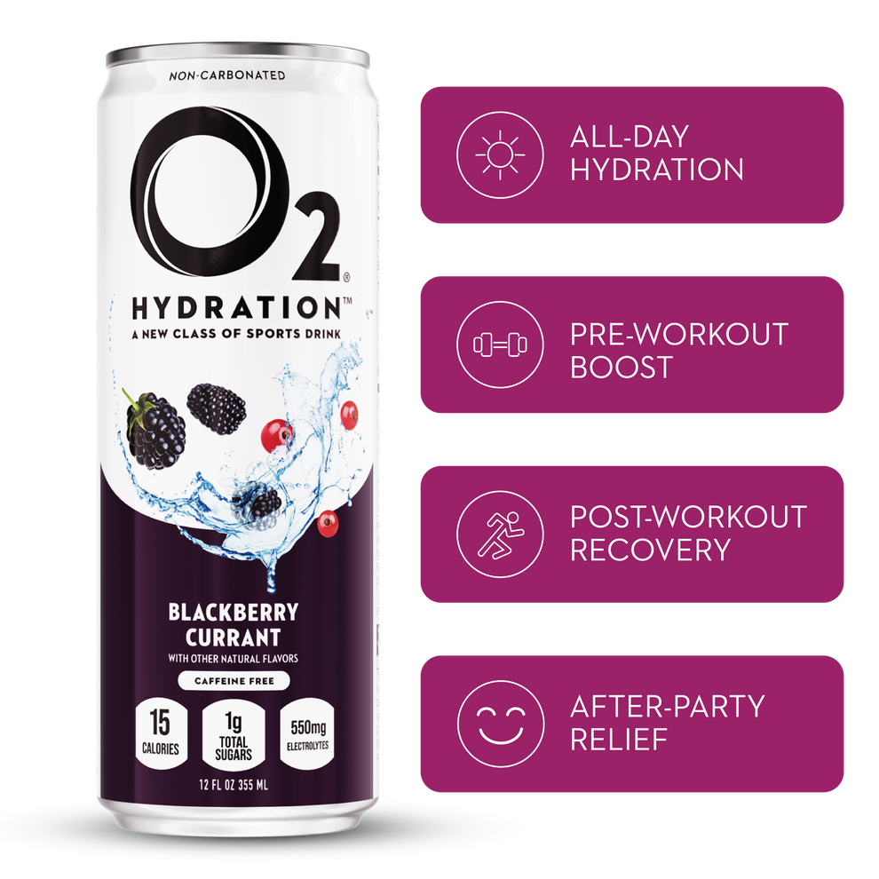 O2 Hydration Blackberry Currant 12oz. 1 Count
