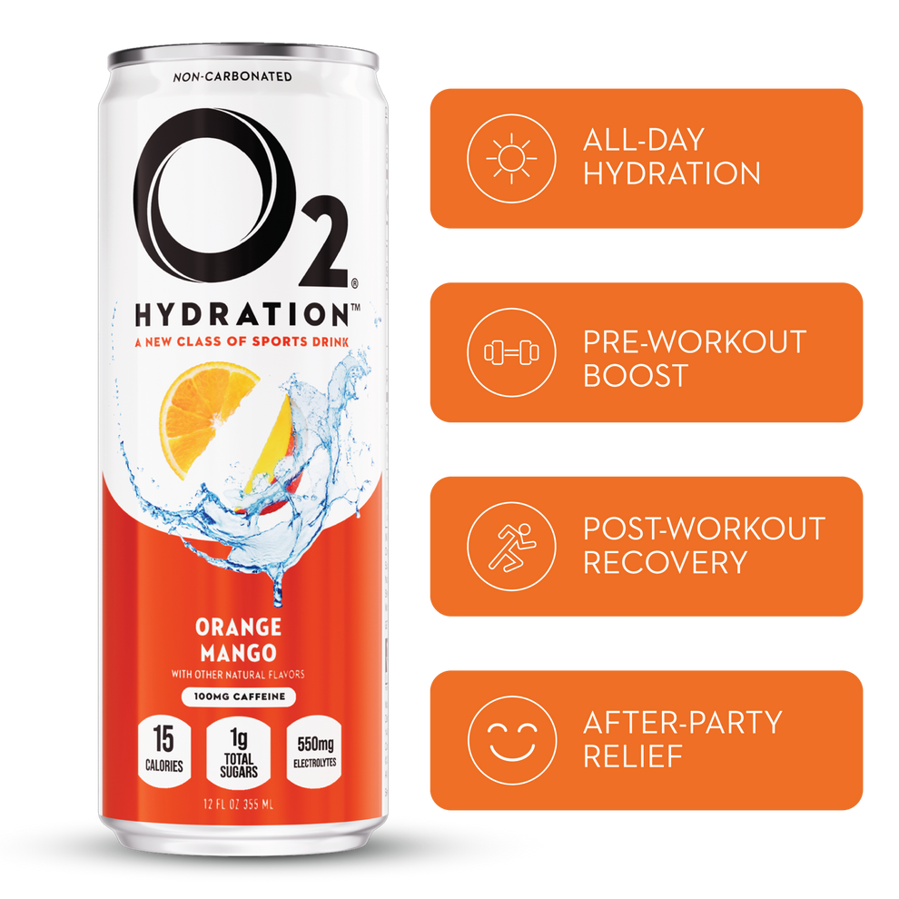 O2 Hydration Orange Mango 12oz. 1 Count