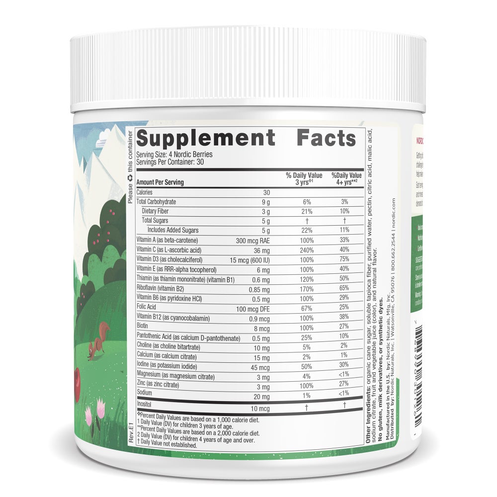 Nordic Berries Multivitamin Gummies Cherry Berry 120 Count