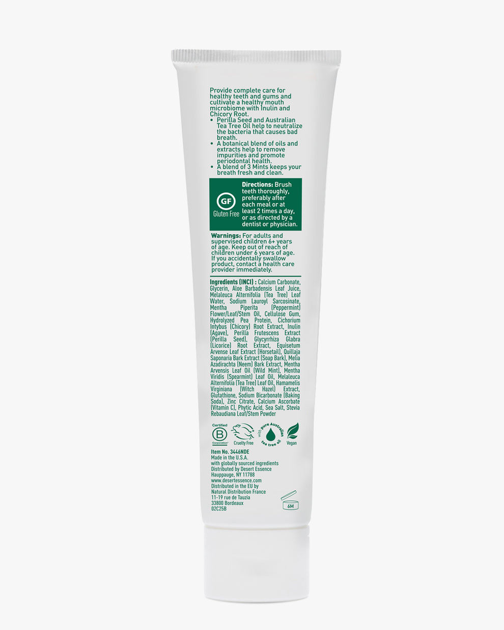 Prebiotic Toothpaste W/Perilla Seed Mint 6.25oz.