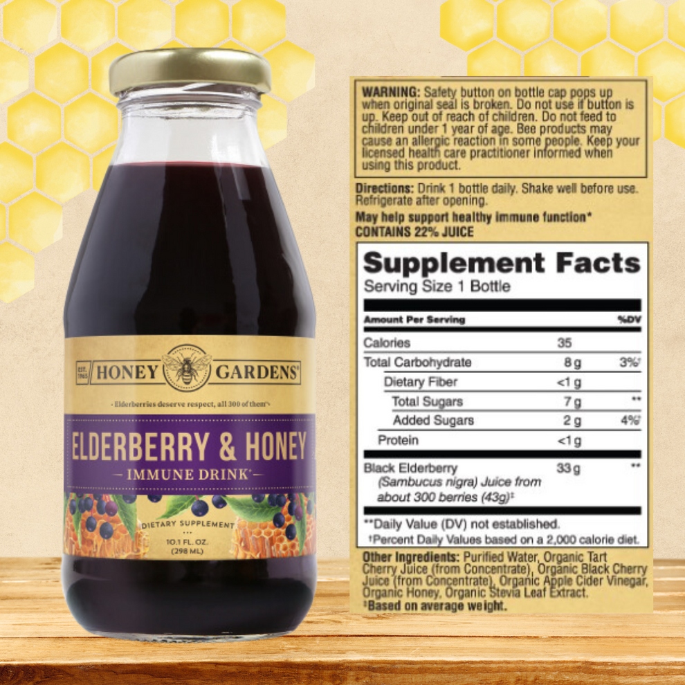 Elderberry Honey Immune Drink 10.1oz.