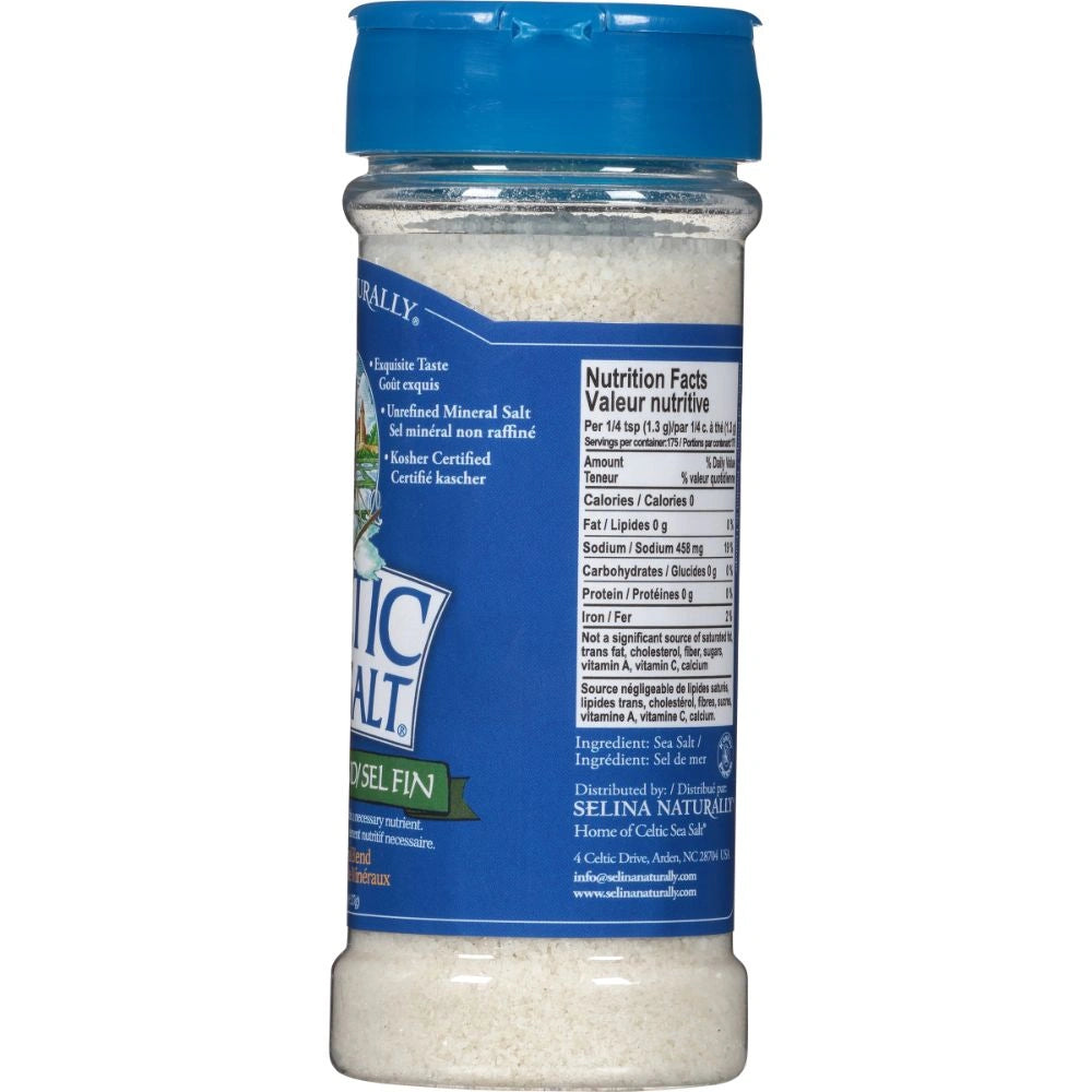 Celtic Sea Salt Fine Grind Shaker Bottle 8oz.