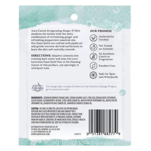 Foam Bath Ginger Mint 2.5 oz.