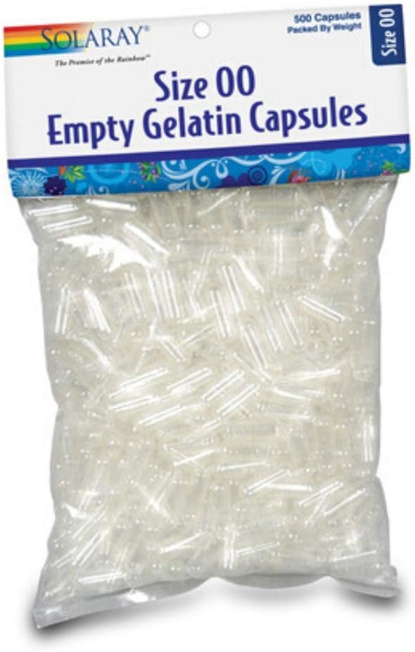 Empty Capsules Gelatin Size 00 500 Count