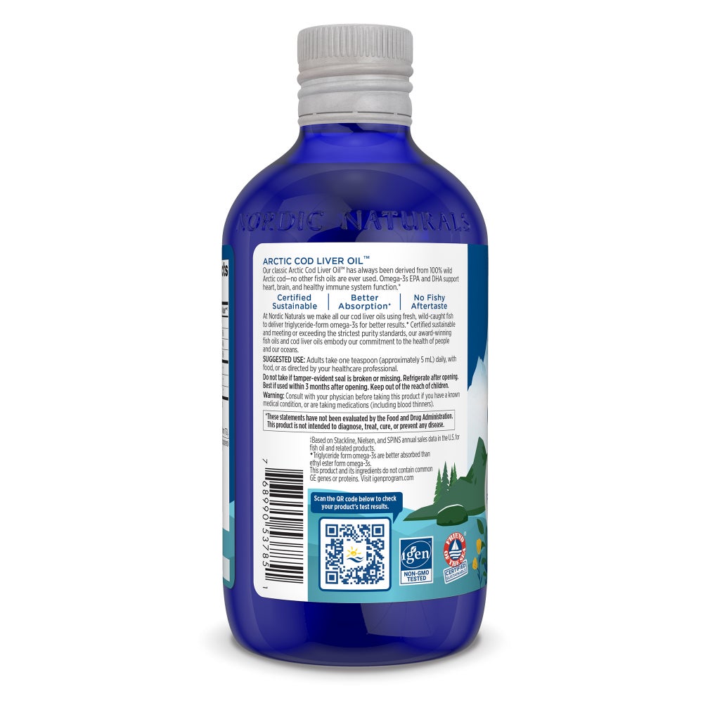 Arctic Cod Liver Oil Unflavored 8oz.
