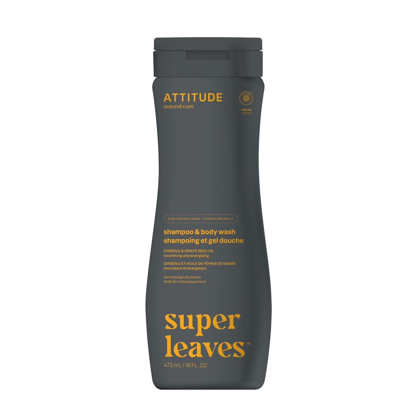 Men's Shampoo & Body Wash Ginseng & Grapeseed Oil 16oz.