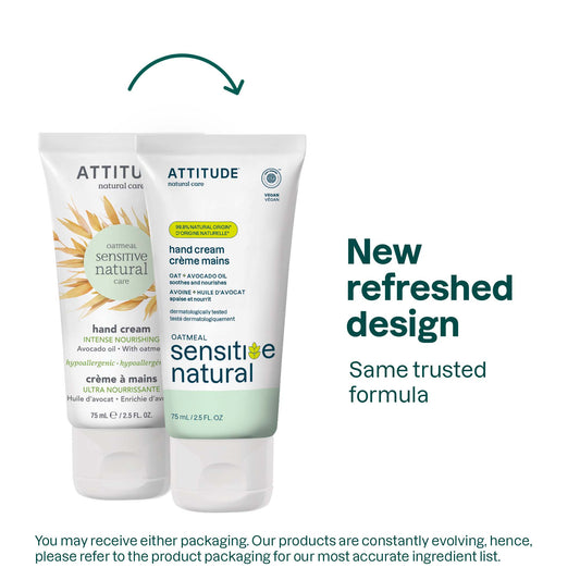 Sensitive Natural Hand Cream Oatmeal Avocado Oil