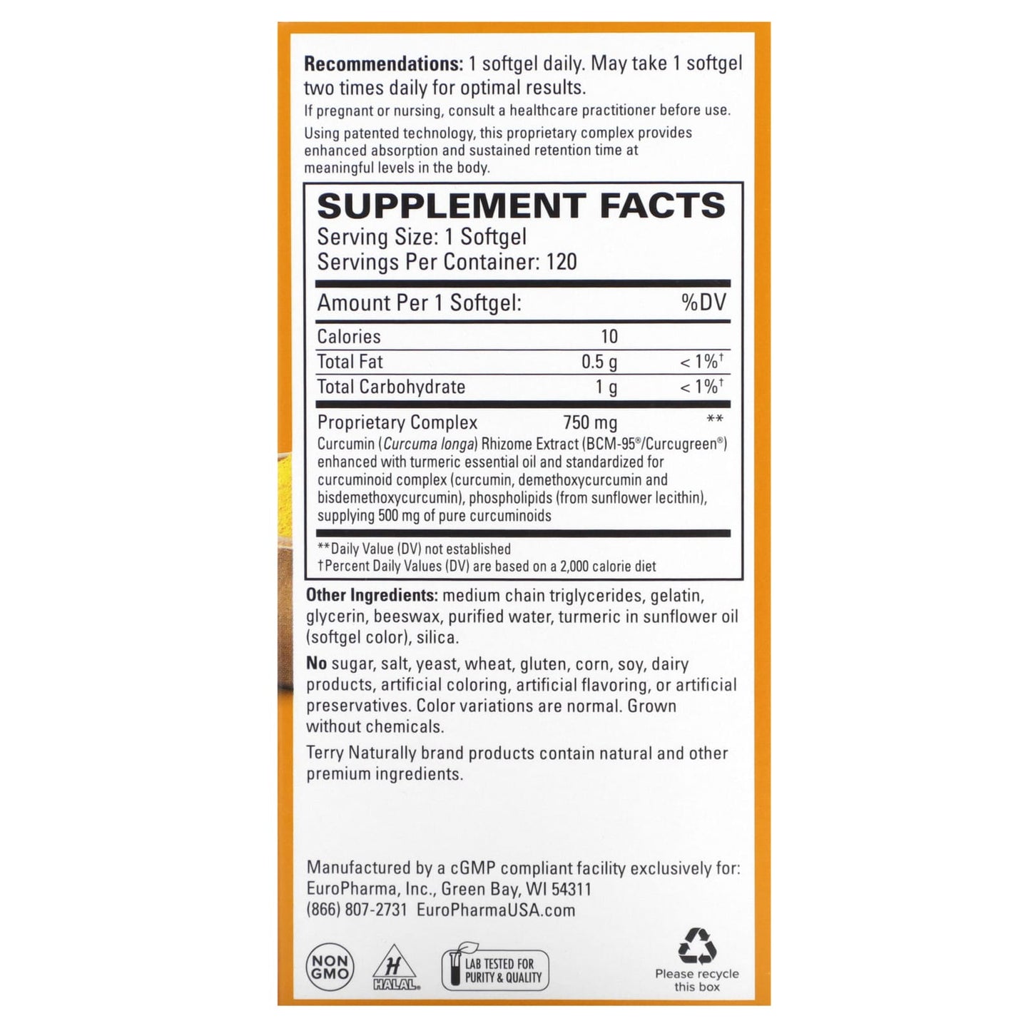 CuraMed 750mg 120 Count