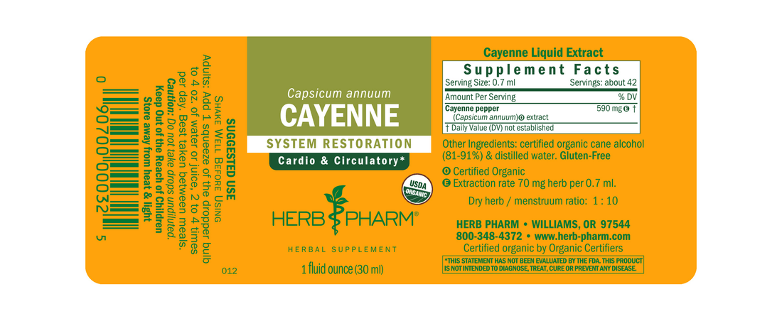 Cayenne Extract Tincture 1oz.