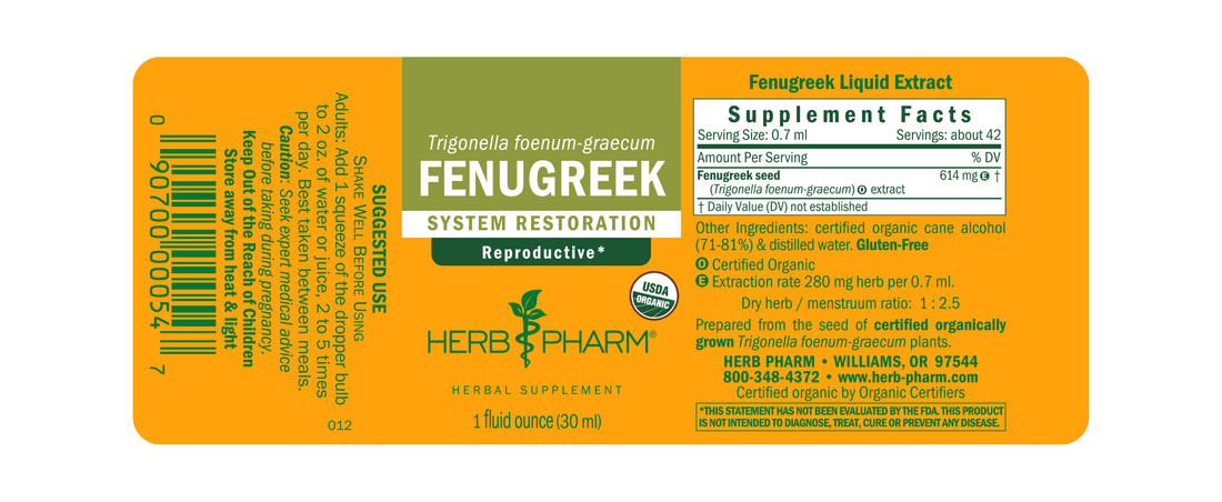 Fenugreek Extract Tincture 1oz.