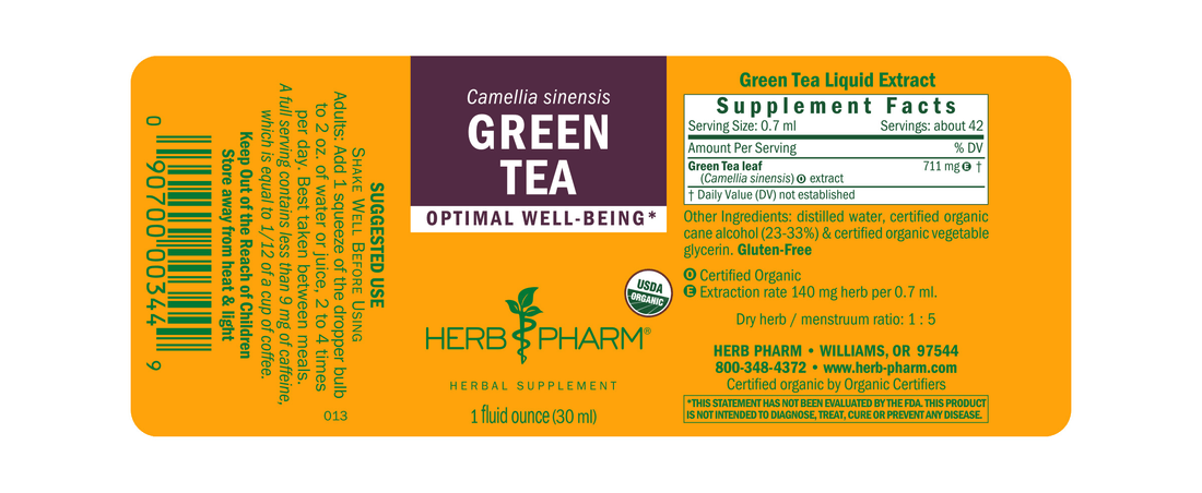 Green Tea Extract Tincture 1oz.