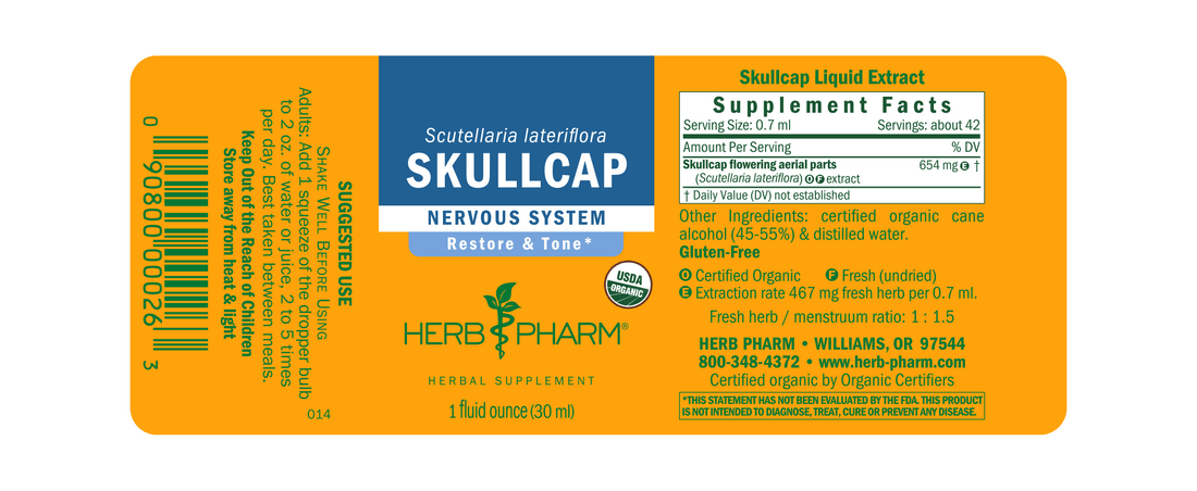 Skullcap Extract Tincture 1oz.