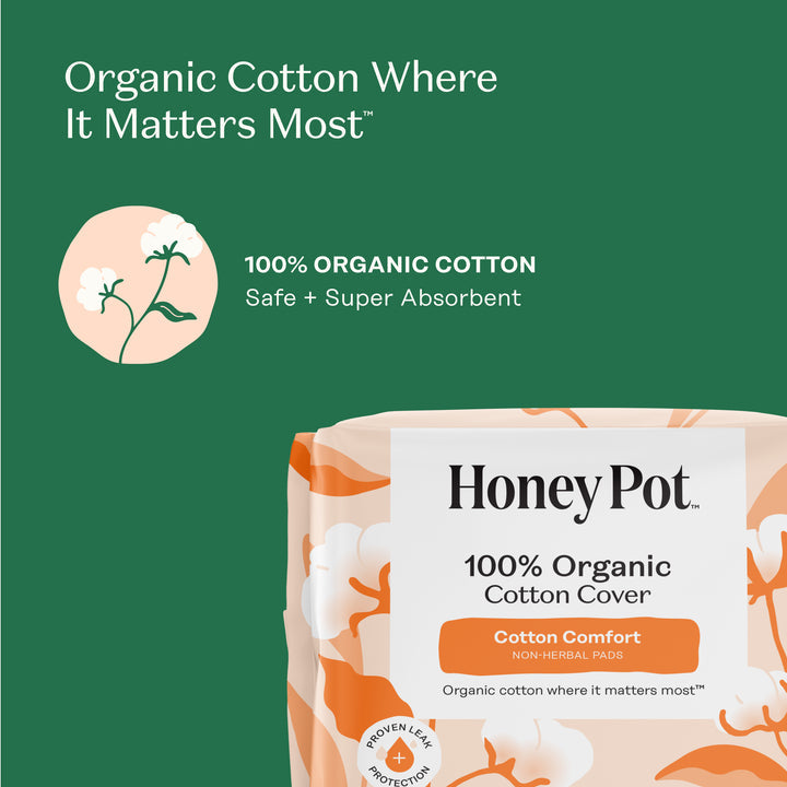 100% Organic Cotton Cover Heavy Flow Daytime 16 Count