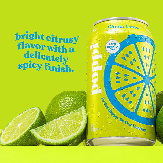 Poppi Ginger Lime 12oz. 1 Count