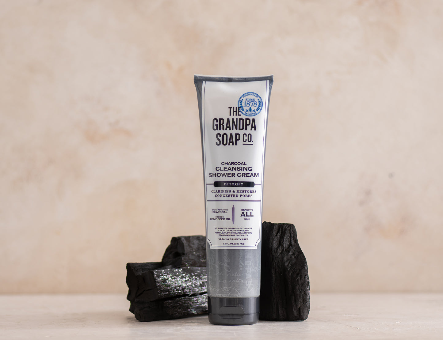 Charcoal Cleansing Shower Cream 9.5oz.