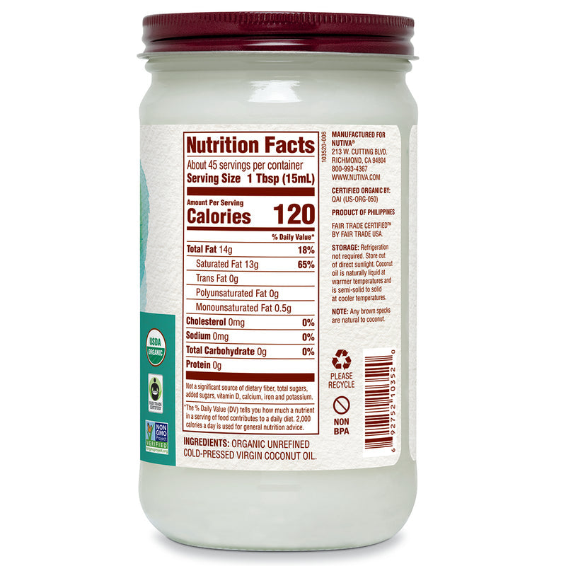 Organic Virgin Coconut Oil 23oz.