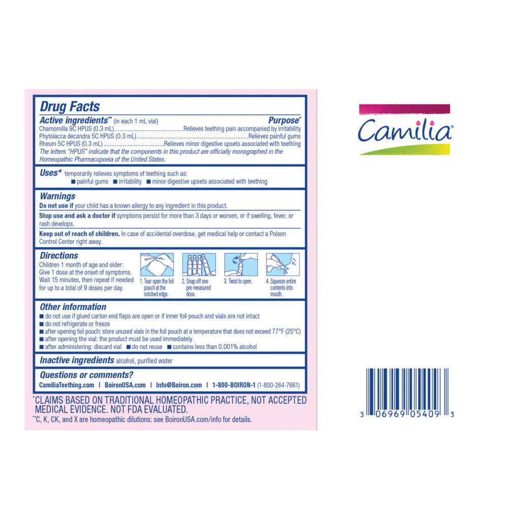Camilia Teething Relief Homeopathic Medicine   15 doses