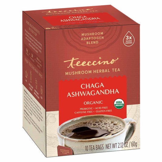 Mushroom Herbal Tea Chaga Ashwagandha 10 Count
