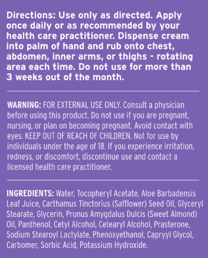 DHEA Balancing Cream W/Vitamin E 4oz.