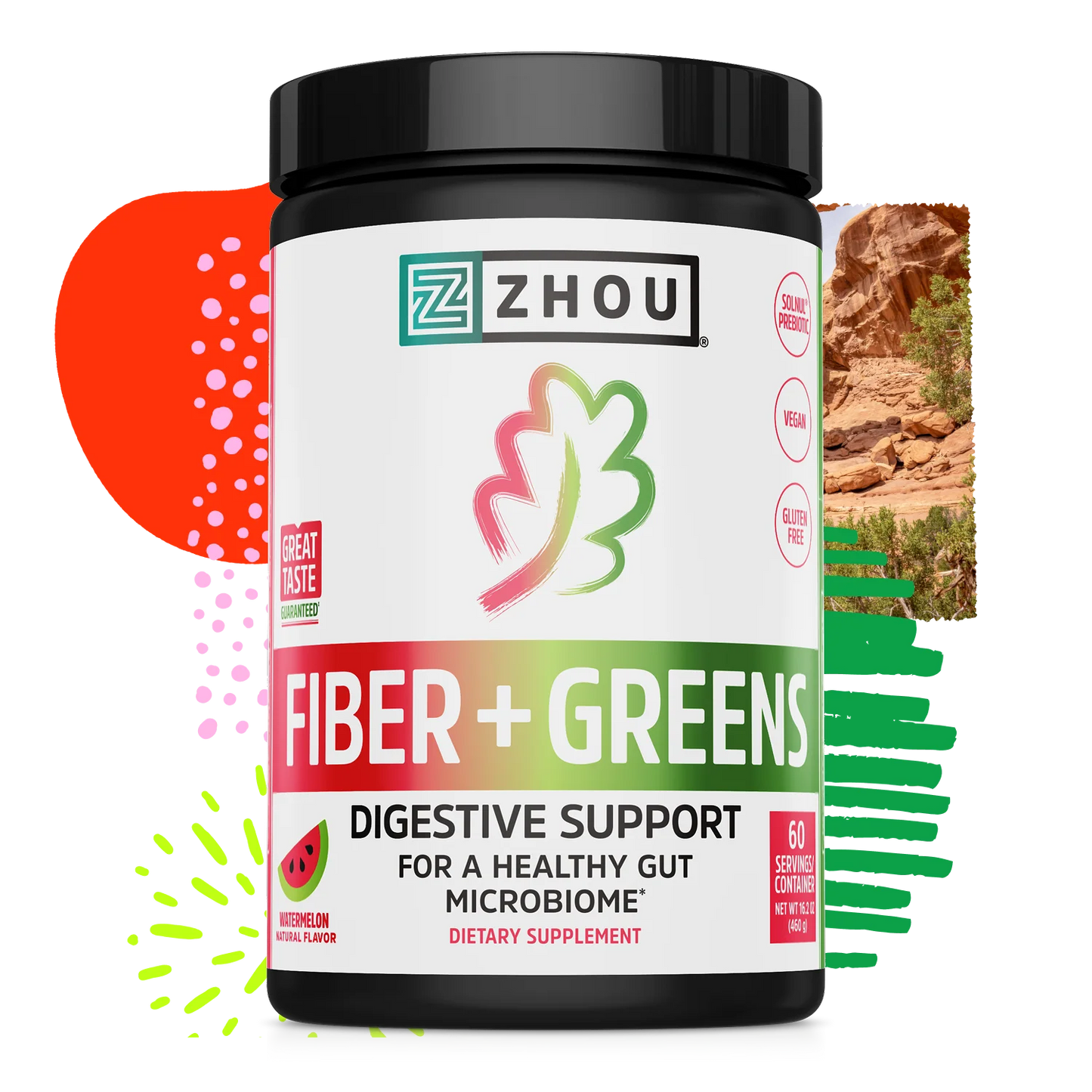Fiber + Greens Powder Watermelon 60 Servings