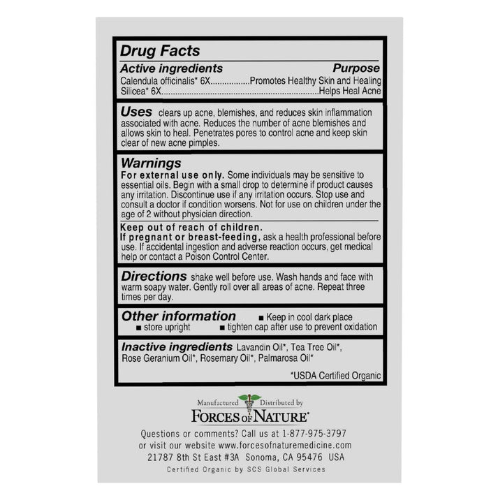 Organic Acne Pimple Control Roll On 4ml.