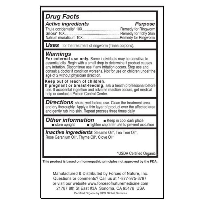 Organic Ringworm Control 11ml.