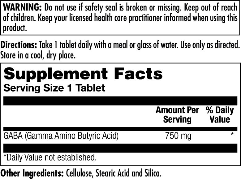 Gaba 750mg 90 Count