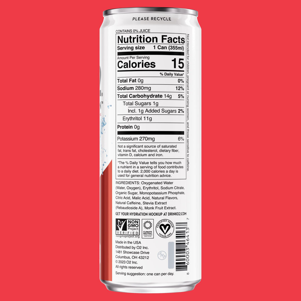O2 Hydration Grapefruit Ginger 12oz. 1 Count