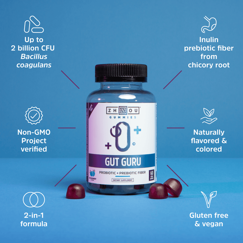 Gut Guru Probiotic Gummies 60 Count