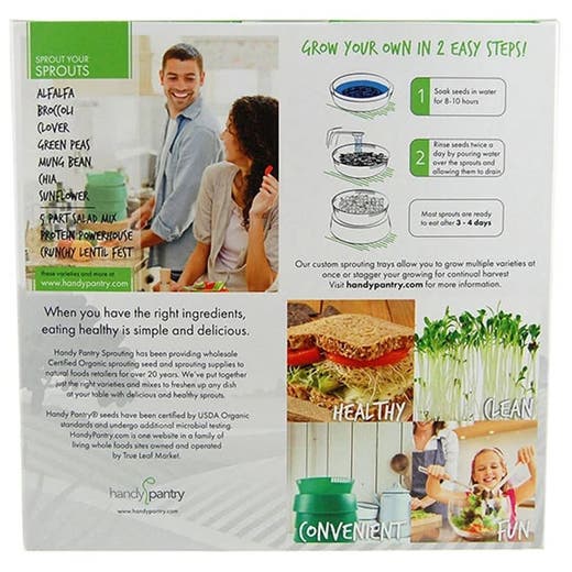 Sprouting Kit Complete Kitchen Counter Sprout Garden (Organic) 1 Count