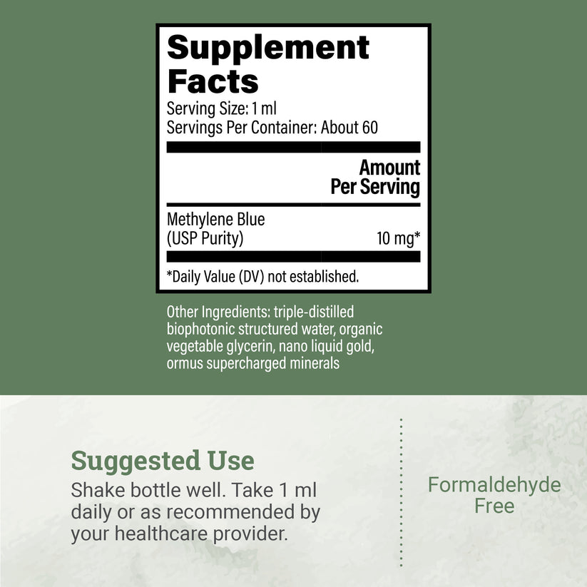 Ultimate Methylene Blue W/Nano Liquid Gold 2oz.