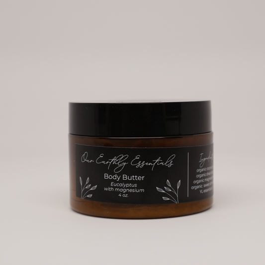 Body Butter Eucalyptus W/Magnesium 4oz.