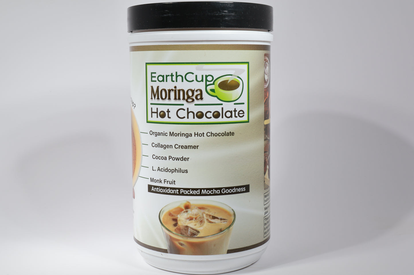 EarthCup Moringa Hot Chocolate Powder 30 Servings